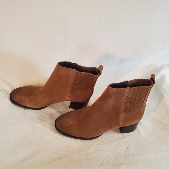 Sam Edelman Kaiti Chelsea Boots Women's Size 6 Brown Suede Block Heel New - Picture 2 of 6